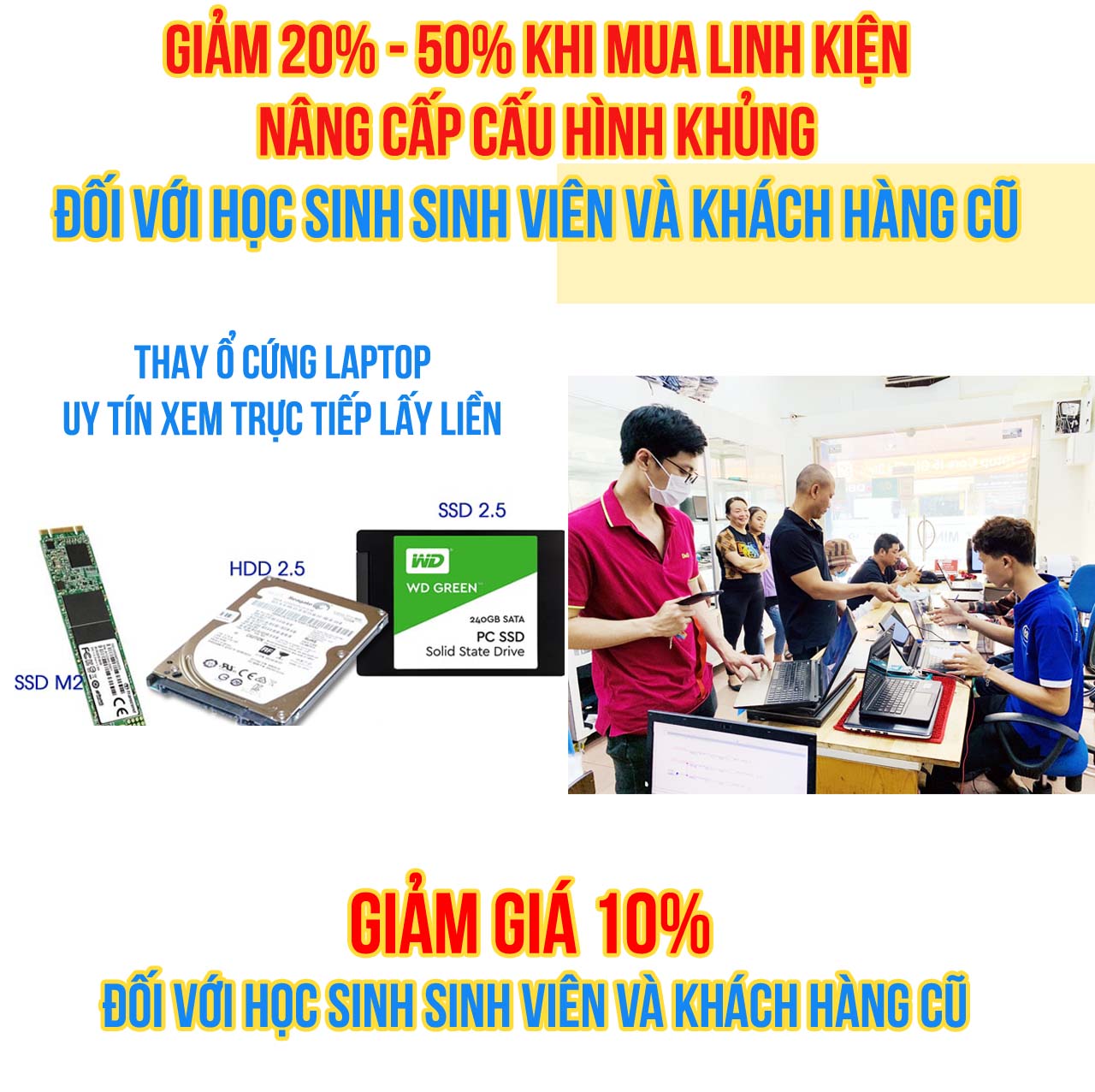 SSD RỜI CHO LAPTOP TẠI TRUNG TÂM NHẬT MINH